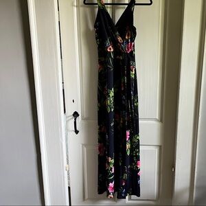 Le Lis Black Floral Maxi Dress